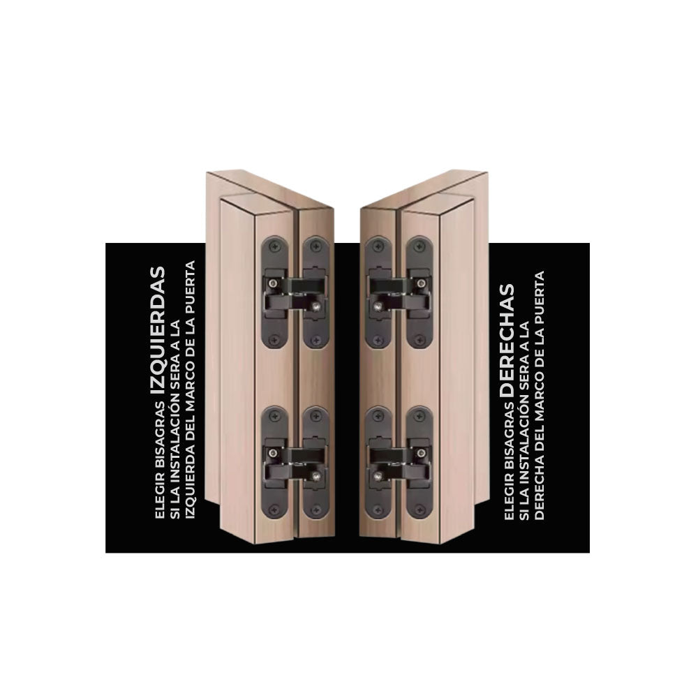 Bisagra oculta italy matte black 23x95mm