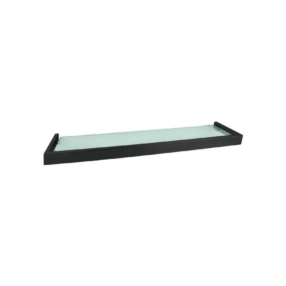 Repisa de vidrio mod. Eunise ss304 black mate