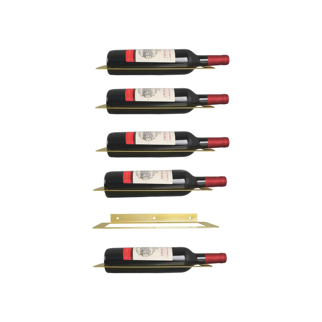 Soporte de vino mod. Eva matte gold