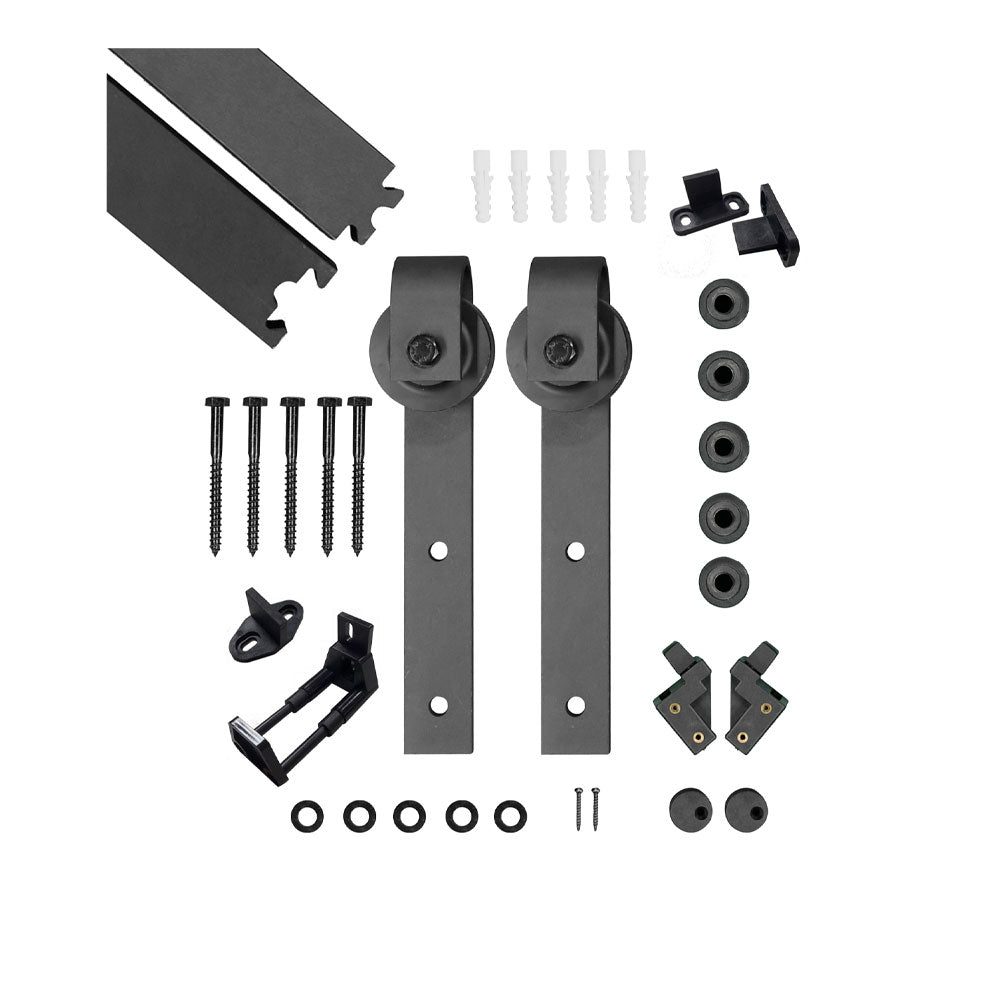 Sistema black mate para puerta corrediza mod. curve 80kg-2mts 1 puerta