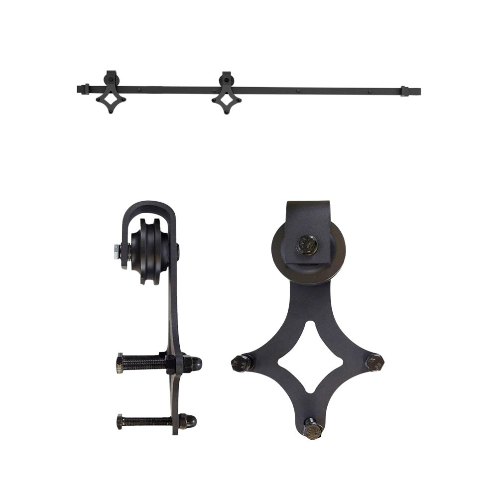 Sistema black mate para puerta corrediza mod. Romb 150kg-2mts 1 puerta