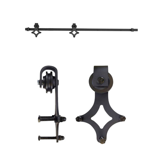 Sistema black mate para puerta corrediza mod. Romb 150kg-2mts 1 puerta