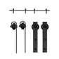 Sistema black mate para puerta corrediza mod. curve 150kg-4mts 2 puertas