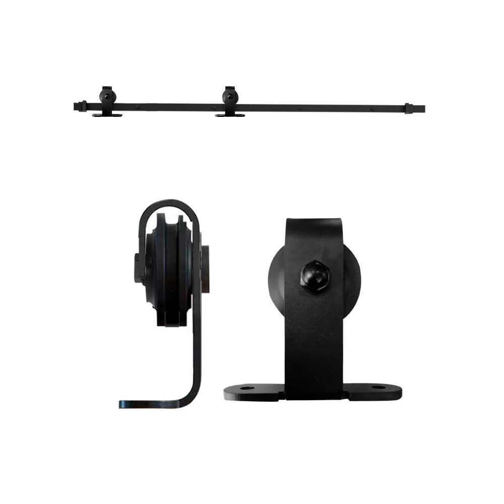 Sistema black mate para puerta corrediza mod. Small curve 150kg-2mts 1 puerta