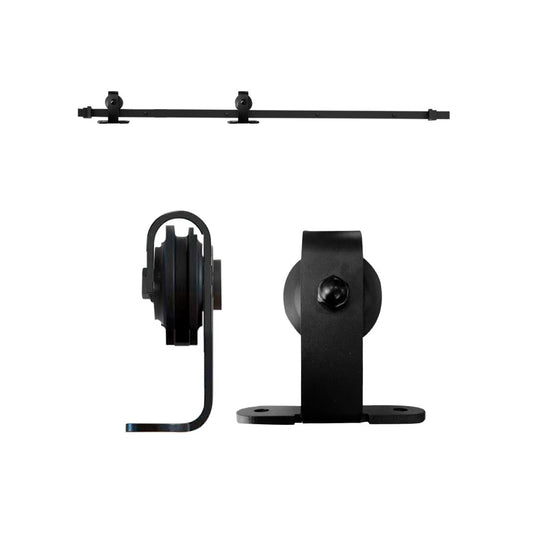 Sistema black mate para puerta corrediza mod. Small curve 150kg-2mts 1 puerta